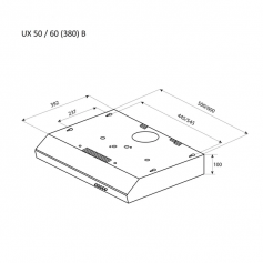 Витяжка традиційна Pyramida UX 50 (380) B BR в Запорожье